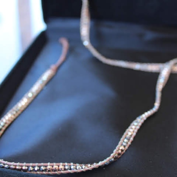 Stella & Dot Beaded Leather Wrap Bracelet - Picture 3 of 3